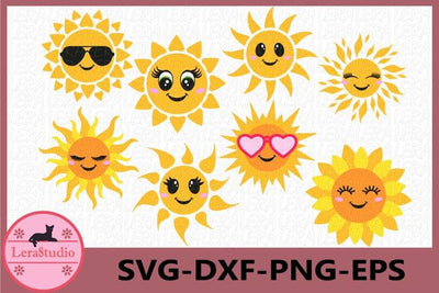 Sun Face svg SVG Lerastudio 