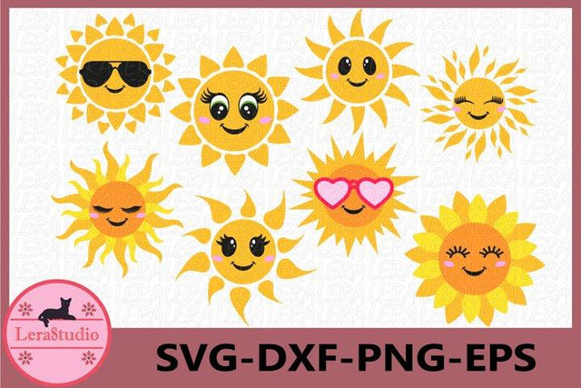 Sun Face svg SVG Lerastudio 