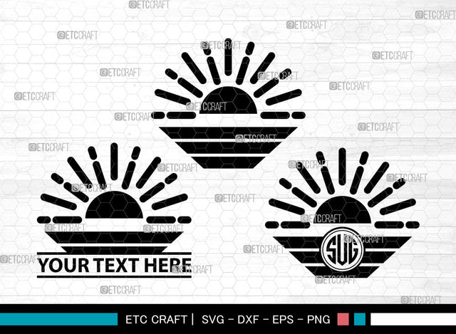 Sun Icons Monogram, Sun Svg, Sunshine Svg, Suns, Sunlight, Sun Monogram, Icon Monogram, Svg Cut File, Dxf, Eps, Png, SVG ETC Craft 