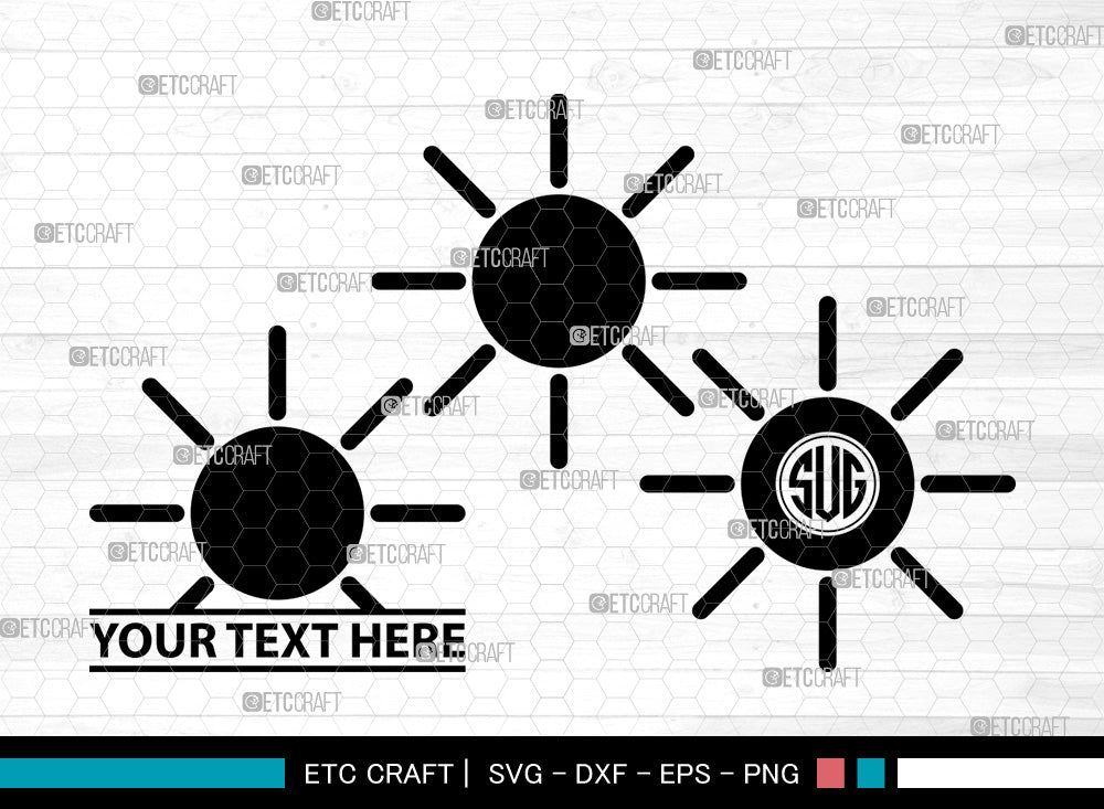 Sun Icons Monogram, Sun Svg, Sunshine Svg, Suns, Sunlight, Sun Monogram ...