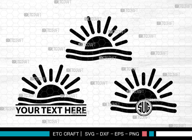 Sun Icons Monogram, Sun Svg, Sunshine Svg, Suns, Sunlight, Sun Monogram, Icon Monogram, Svg Cut File, Dxf, Eps, Png, SVG ETC Craft 