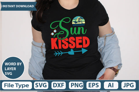 Sun Kissed Svg Cut File,SVGs,quotes-and-sayings,food-drink,mini-bundles,print-cut,on-sale, SVG DesignPlante 503 