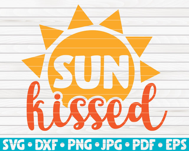 Sun kissed SVG | Summertime quote SVG HQDigitalArt 