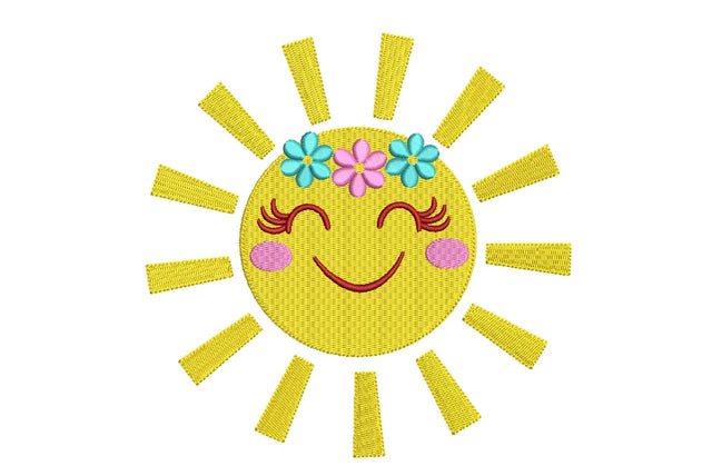 Sun machine emboidery design,Flower machine embroidery design,6 sizes. Embroidery/Applique DESIGNS ArtEMByNatalia 