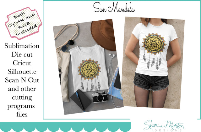 Sun Mandela sublimation design Sublimation Sharia Morton Designs 