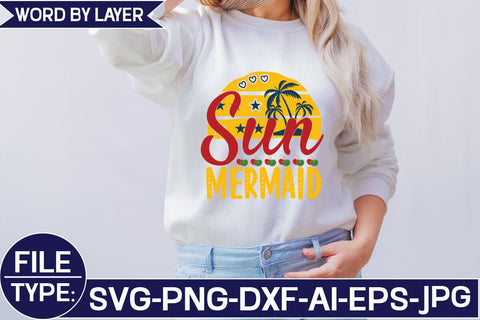 Sun Mermaid SVG Cut File SVG Studio Innate 