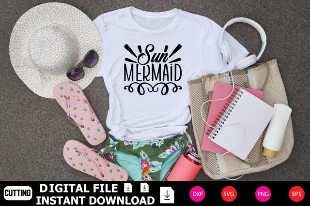 Sun Mermaid SVG cut files SVG Shahin alam 