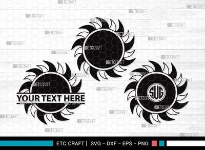 Sun Monogram SVG | Cute Sun Svg | Sunshine Svg | Sun Light Svg | Sun Clipart SVG ETC Craft 