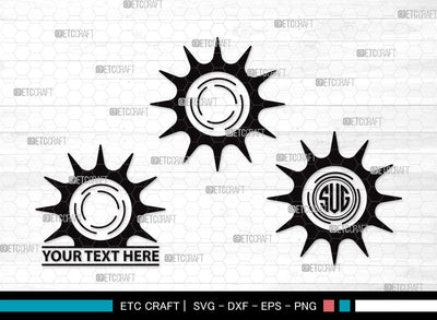 Sun Monogram SVG | Cute Sun Svg | Sunshine Svg | Sun Light Svg | Sun Clipart SVG ETC Craft 