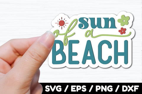 Sun of a beach Retro stickers SVG akazaddesign 