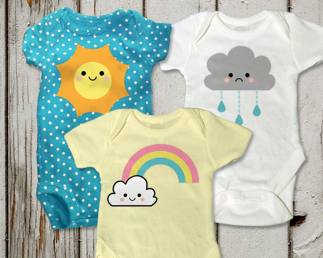 Sun Rainbow and Rain Cloud SVG Designed by Geeks 