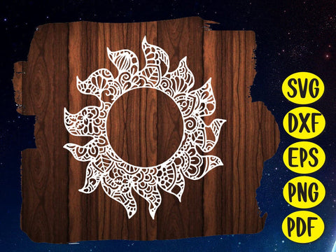 Sun Ray Paper cut SVG Johan Ru designs 