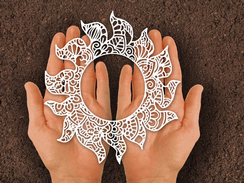 Sun Ray Paper cut SVG Johan Ru designs 