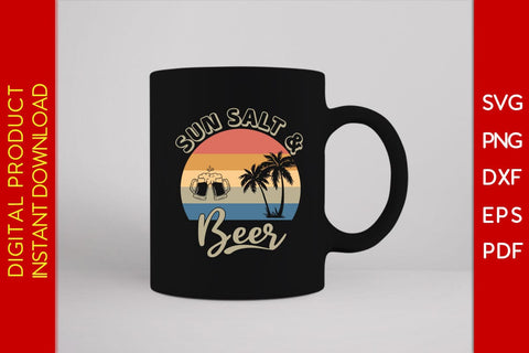 Sun Salt And Beer Retro Summer Vacation SVG PNG PDF Cut File SVG Creativedesigntee 