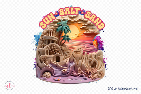 Sun Salt Sand PNG Sublimation Design Sublimation CraftLabSVG 