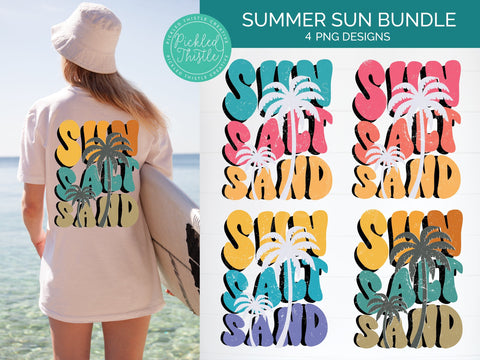 Sun Salt Sand Summer Sun PNG Bundle SVG Pickled Thistle Creative 