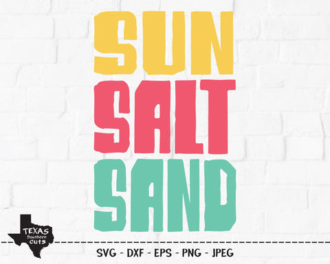 Sun Salt Sand | Summer SVG SVG Texas Southern Cuts 
