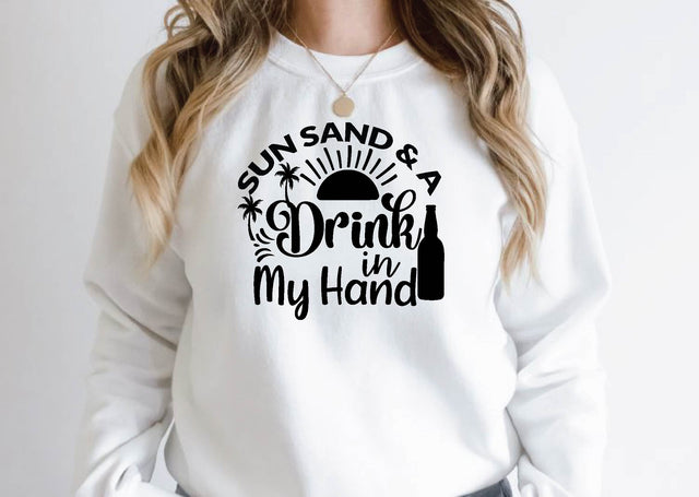 sun sand & a drink in my hand SVG Design SVG farhad farhad 