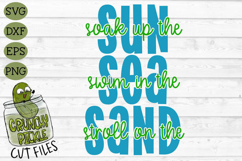 Sun Sea Sand SVG Cut File SVG Crunchy Pickle 