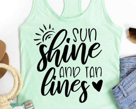 Sun Shine and Tan Lines SVG SVG She Shed Craft Store 