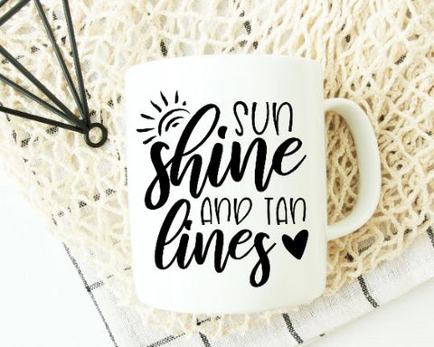 Sun Shine and Tan Lines SVG SVG She Shed Craft Store 