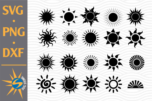 Sun Silhouette SVG, PNG, DXF Digital Files Include SVG SVGStoreShop 