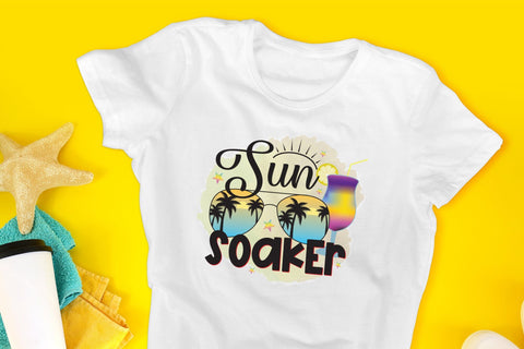 Sun Soaker, Beach Sublimation Design Sublimation CraftLabSVG 