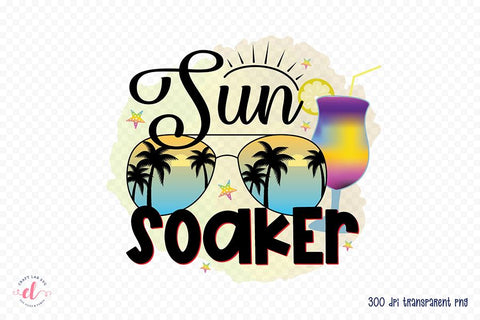 Sun Soaker, Beach Sublimation Design Sublimation CraftLabSVG 