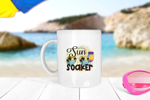 Sun Soaker, Beach Sublimation Design Sublimation CraftLabSVG 