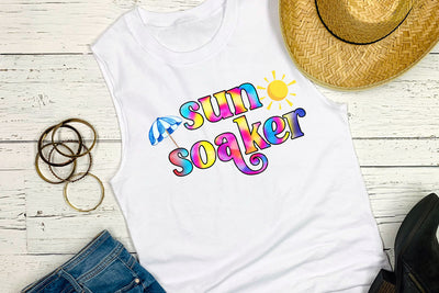Sun Soaker Summer Sublimation Design I Beach Sublimation Sublimation Happy Printables Club 