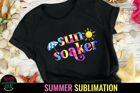 Sun Soaker Summer Sublimation Design I Beach Sublimation Sublimation Happy Printables Club 