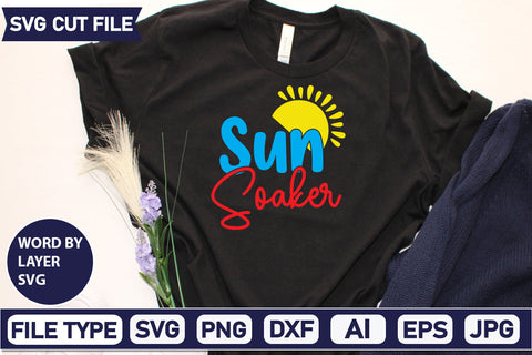 Sun Soaker Svg Cut File,SVGs,quotes-and-sayings,food-drink,mini-bundles,print-cut,on-sale, SVG DesignPlante 503 