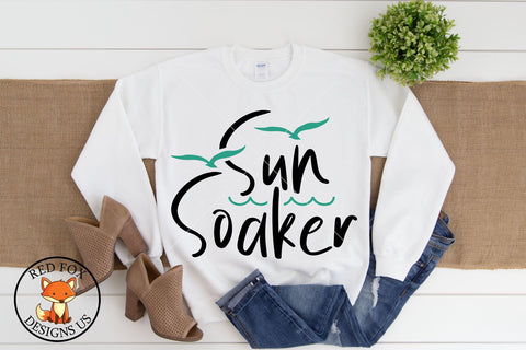 Sun Soaker SVG | Summer Cut Files | Soaking up the Sun SVG RedFoxDesignsUS 