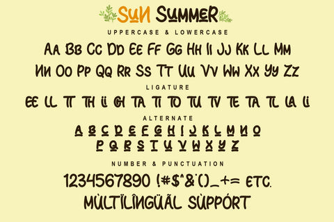 Sun Summer Font Sakha Design Studio 