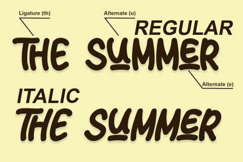 Sun Summer Font Sakha Design Studio 