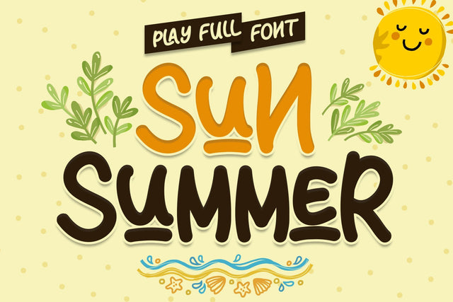 Sun Summer Font Sakha Design Studio 