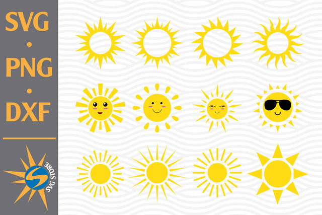 Sun, Sun Monogram SVG, PNG, DXF Digital Files Include SVG SVGStoreShop 