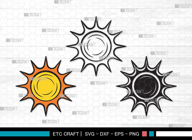 Sun SVG | Cute Sun Svg | Sunshine Svg | Sun Light Svg | Sun Clipart SVG ETC Craft 