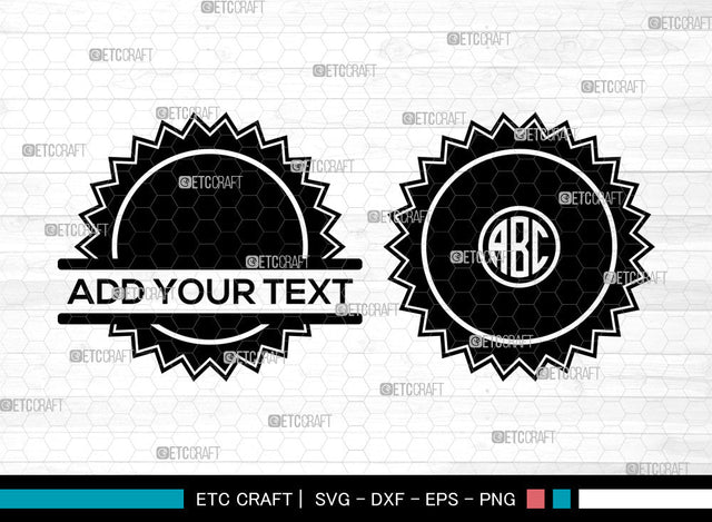 Sun SVG, Summer Sun Svg, Sunrise Svg, Sunshine Svg, Cute Sun Svg, Sunburst Svg, Circle Monogram Svg SVG ETC Craft 