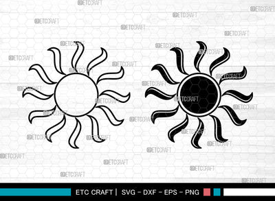 Sun SVG, Summer Sun Svg, Sunrise Svg, Sunshine Svg, Cute Sun Svg, Sunburst Svg, Sun Svg SVG ETC Craft 