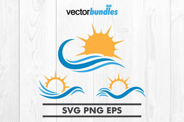 Sun wave clip art svg SVG vectorbundles 