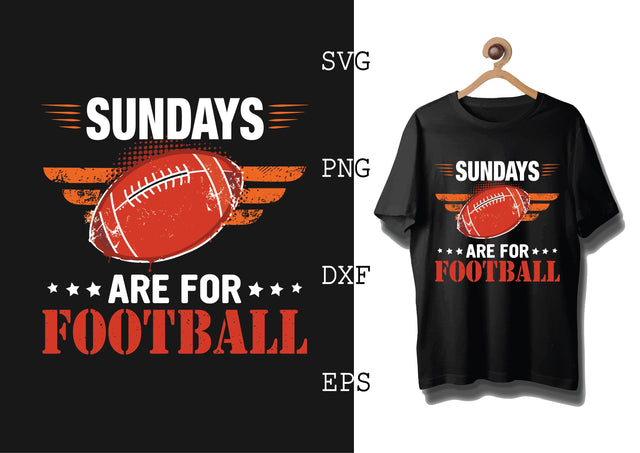 Sunday are for Football Svg, Football Season Svg, Football Team Svg, American Football Team Svg SVG DesignTShirt 