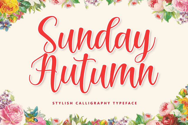 Sunday Autumn Font Holydie Studio 
