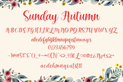 Sunday Autumn Font Holydie Studio 