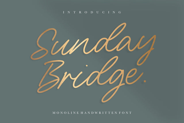 Sunday Bridge Monoline Handwritten Font Font Letterative 