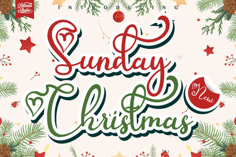 Sunday Christmas Font Letterena Studios 