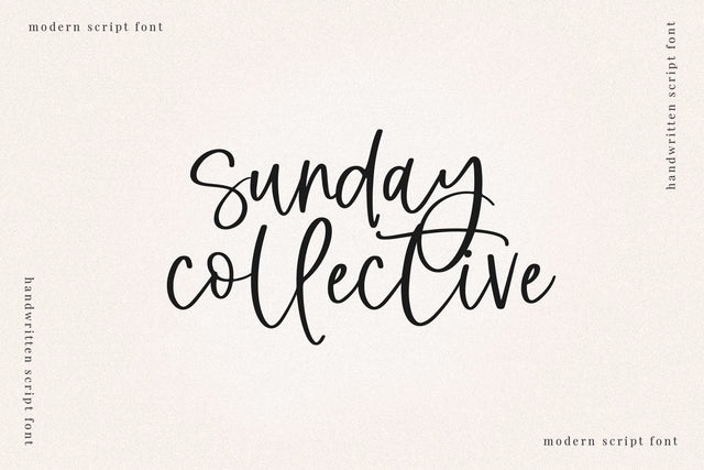 Sunday Collective - Handwritten Script Font Font KA Designs 