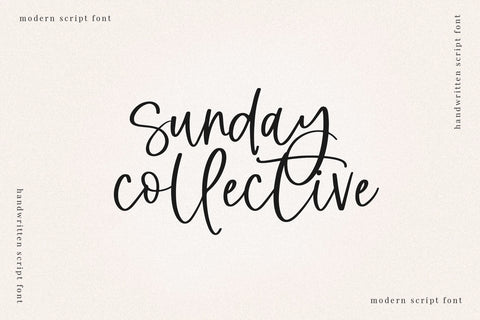 Sunday Collective - Handwritten Script Font Font KA Designs 