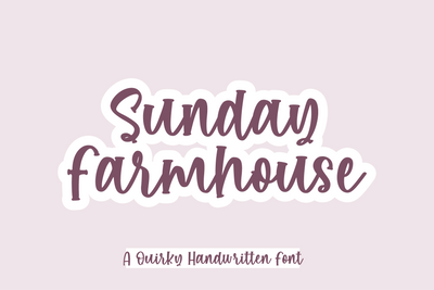 Sunday Farmhouse - A Quirky Handwritten Font Font Typobia 