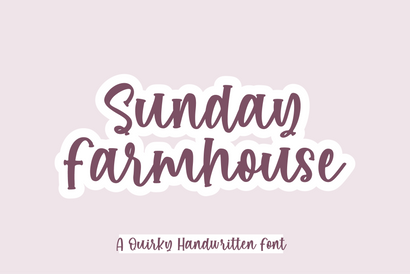 Sunday Farmhouse - A Quirky Handwritten Font Font Typobia 